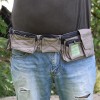Τσαντάκι μέσης με πολλές τσέπες αδιάβροχο καφέ ανοιχτό