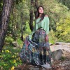 Φούστα μεταξωτή Patchwork ΚΑΡΜΙΝΑ