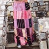 Φούστα Patchwork ροζ