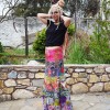 Φούστα Patchwork πολύχρωμη λουλούδια