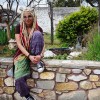 Παντελόνα κίτρινη πολύχρωμη ίσια γραμμή