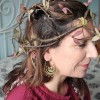Σκουλαρίκια ορείχαλκος λαβραδορίτης BRIGID