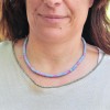 Κολιέ χειροποίητο σιέλ
