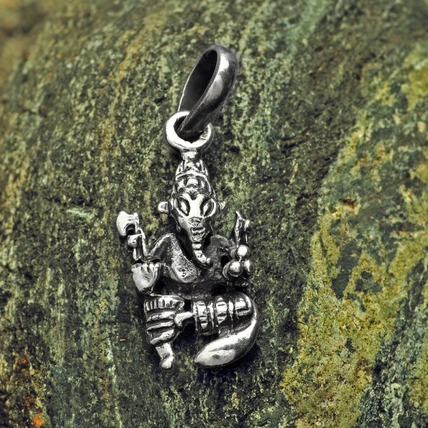 Κρεμαστό λαιμού ασημένιο Ganesh